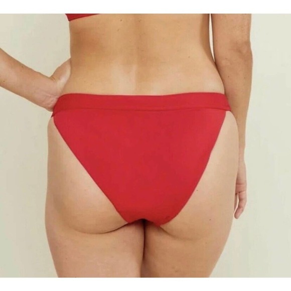 NWT Andie Swim The Banded Cheeky Bottom Cherry Red Size XS - Picture 1 of 8